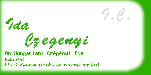 ida czegenyi business card