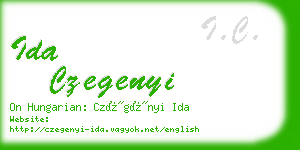 ida czegenyi business card